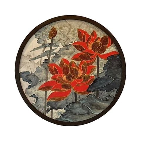 KHUNG TRANH TRÒN TRANG TRÍ LOTUS