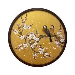 KHUNG TRANH TRANG TRÍ - HỌA TIẾT ĐÔI CHIM MÙA XUÂN