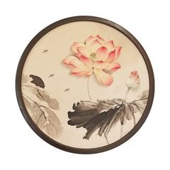 KHUNG TRANH TRÒN TRANG TRÍ - ĐÓA SEN