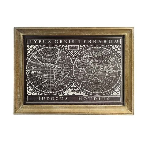 KHUNG TRANH TRANG TRÍ - BẢN ĐỒ ANTIQUE MAP WORLD