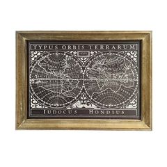 KHUNG TRANH TRANG TRÍ - BẢN ĐỒ ANTIQUE MAP WORLD