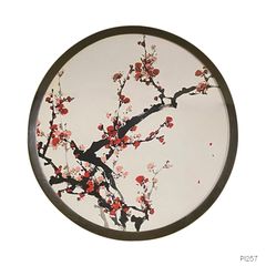 KHUNG TRANH TRÒN TRANG TRÍ - HOA ĐÀO XUÂN