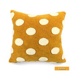 VỎ GỐI SOFA POLKA CHẤM BI MÀU VÀNG