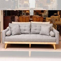 GHẾ SOFA 3 CHỖ DERRY MÀU XÁM