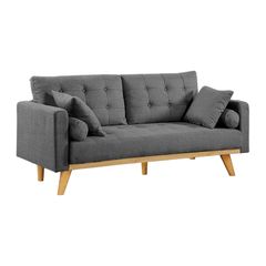 GHẾ SOFA 3 CHỖ DERRY MÀU XÁM