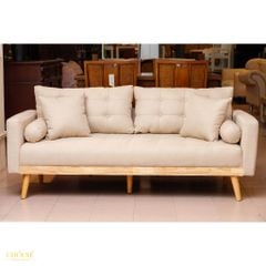 GHẾ SOFA 3 CHỖ DERRY MÀU KEM