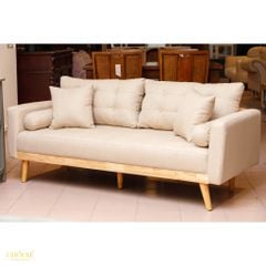 GHẾ SOFA 3 CHỖ DERRY MÀU KEM