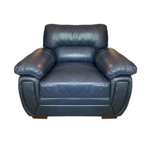 GHẾ SOFA ĐƠN DA BÒ LANIK MÀU XANH