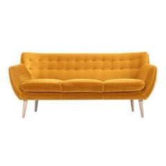 GHẾ SOFA 3 CHỖ ANNE MÀU VÀNG