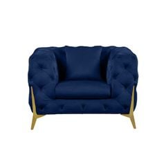 GHẾ SOFA ĐƠN KINGDOM BLUE VELVET