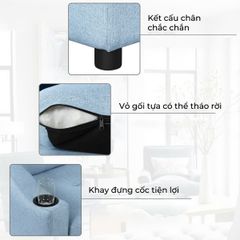 GHẾ SOFA BED MUNCHEN MÀU XANH