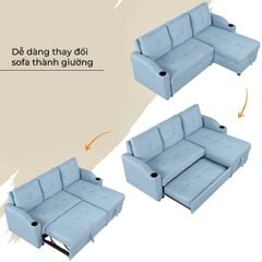 GHẾ SOFA BED MUNCHEN MÀU XANH