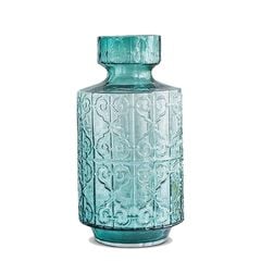BÌNH HOA THỦY TINH MÀU XANH VINTAGE ORIENTAL