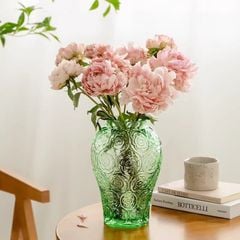 BÌNH HOA THỦY TINH TRANG TRÍ MÀU XANH LÁ