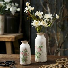 BÌNH HOA TRANG TRÍ GỐM RẠN VINTAGE CỠ NHỎ