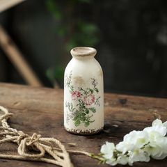 BÌNH HOA TRANG TRÍ GỐM RẠN VINTAGE CỠ NHỎ