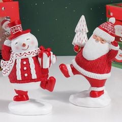 BỘ 2 TƯỢNG 2 TƯỢNG SANTA CLAUS VÀ SNOWMAN