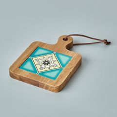 MIẾNG LÓT NỒI GỖ MẶT SỨ HỌA TIẾT VINTAGE