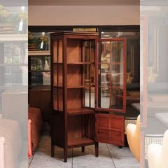 TỦ KÍNH TRƯNG BÀY HAWTHORNE MÀU NÂU