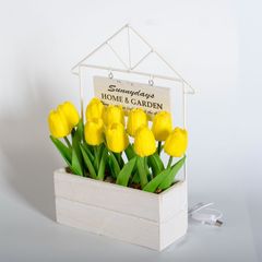 ĐÈN TRANG TRÍ BỒN CÂY HOA TULIP MÀU VÀNG
