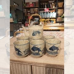 BỘ ẤM CHÉN HOẠ TIẾT CÁ