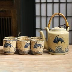 BỘ ẤM CHÉN HOẠ TIẾT CÁ