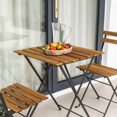 BỘ BÀN 2 GHẾ NGOÀI TRỜI BRISFRO MÀU TỰ NHIÊN