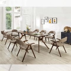 BỘ BÀN ĂN 8 GHẾ TAHOE WALNUT 1.8