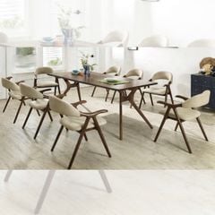 BỘ BÀN ĂN 8 GHẾ TAHOE WALNUT 2.0