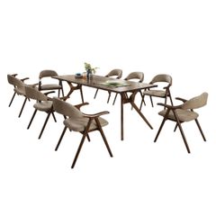BỘ BÀN ĂN 8 GHẾ TAHOE WALNUT 2.0