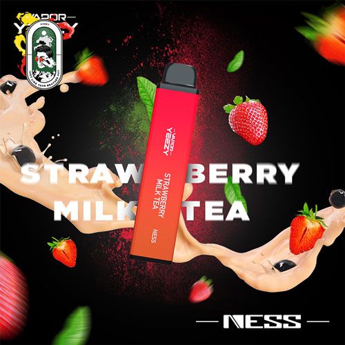  Pod hút 1 lần Vapor Yeezy Ness Strawberry Milk Tea Trà Sữa Dâu Chính Hãng 