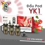  Pack 3 Đầu Pod VapX Violet YK1 kèm 1 Coil Ice Strawberry Dâu Lạnh Chính Hãng 