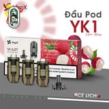  Pack 3 Đầu Pod VapX Violet YK1 kèm 1 Coil Ice Litchi Chính Hãng 