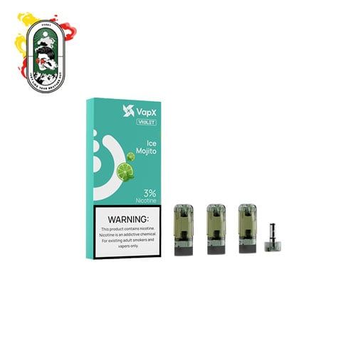  Pack 3 Đầu Pod VapX Violet YK6 kèm 1 Coil Ice Mojito Chính Hãng 