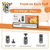  Pack 3 Đầu Pod VapX Violet YK1 kèm 1 Coil Ice Mango Xoài Chính Hãng 