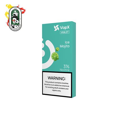  Pack 3 Đầu Pod VapX Violet YK6 kèm 1 Coil Ice Mojito Chính Hãng 