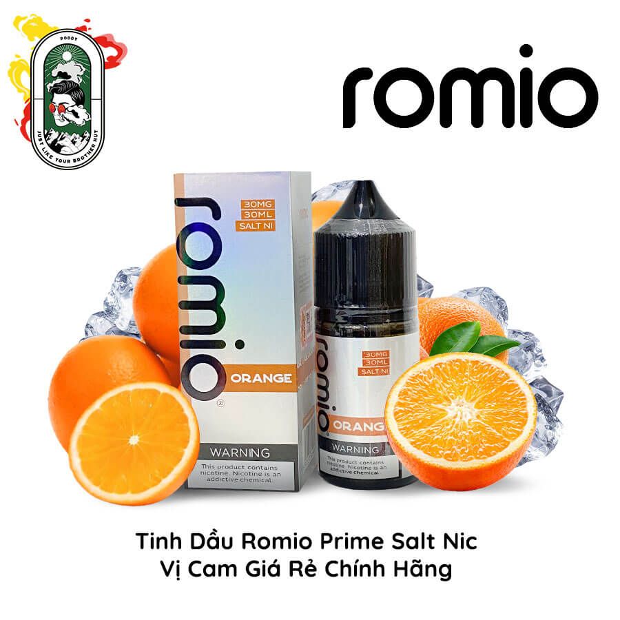  Tinh Dầu Vape Romio Prime Salt Nic Cam 30ml Chính Hãng 