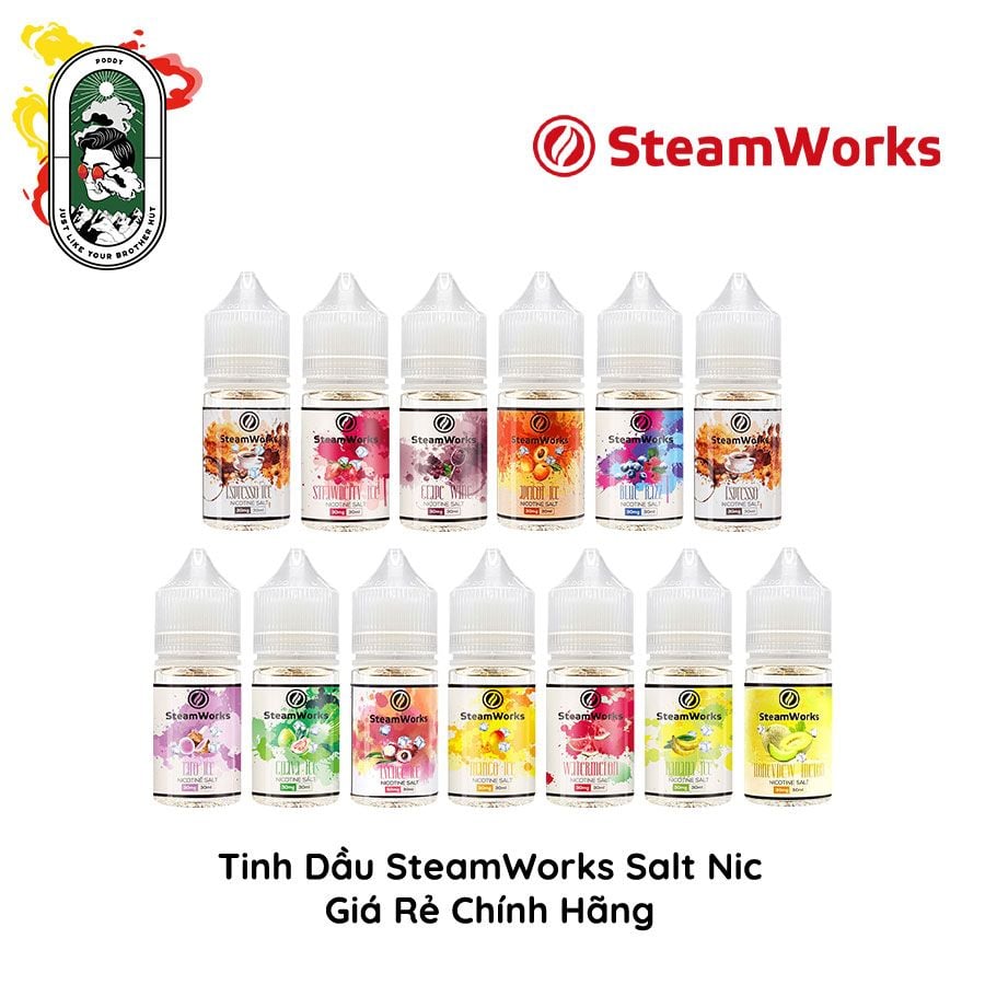  Tinh Dầu Vape Steamworks Salt Nic Vải Lạnh 30ml Chính Hãng 