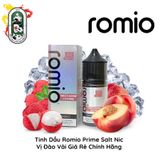  Tinh Dầu Vape Romio Prime Salt Nic Đào Vải 30ml Chính Hãng 