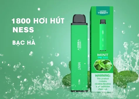  Pod hút 1 lần Vapor Yeezy Ness Mint Bạc Hà Chính Hãng 