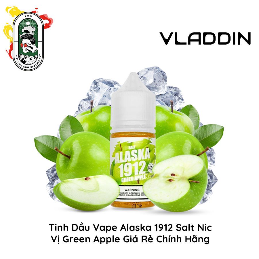  Tinh dầu Vape Alaska 1912 Táo Xanh 30ml Chính Hãng 