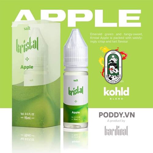  Tinh Dầu Vape Kristal Salt Nic Apple Táo Xanh Chính Hãng 