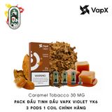  Pack 3 Đầu Pod VapX Violet YK6 Kèm 1 Coil Caramel Tobacco Chính Hãng 