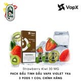  Pack 3 Đầu Pod VapX Violet YK6 kèm 1 Coil Strawberry Kiwi Chính Hãng 