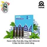  Pack 4 Đầu Pod Dầu Thay Thế VOVA K2 Mint Bạc Hà Chính Hãng 