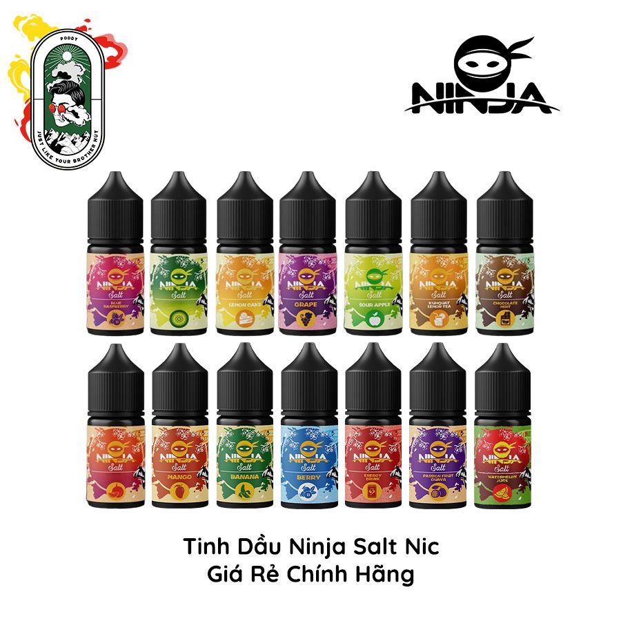  Tinh Dầu Vape Ninja Salt Nic Táo Chua 30ml Chính Hãng 
