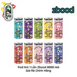  Pod Dùng 1 Lần Zbood 8000 hơi Kiwi Dâu Chính Hãng 