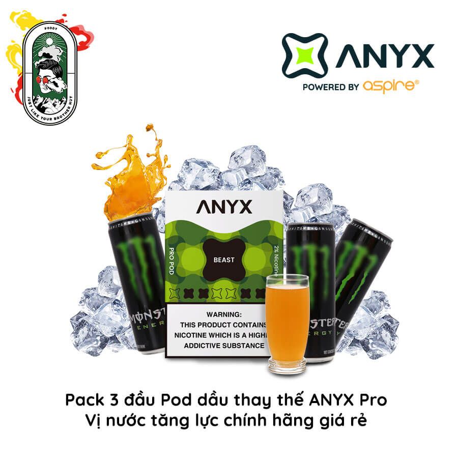  Pack 3 Đầu Pod Dầu Thay Thế ANYX Tăng Lực chính hãng 