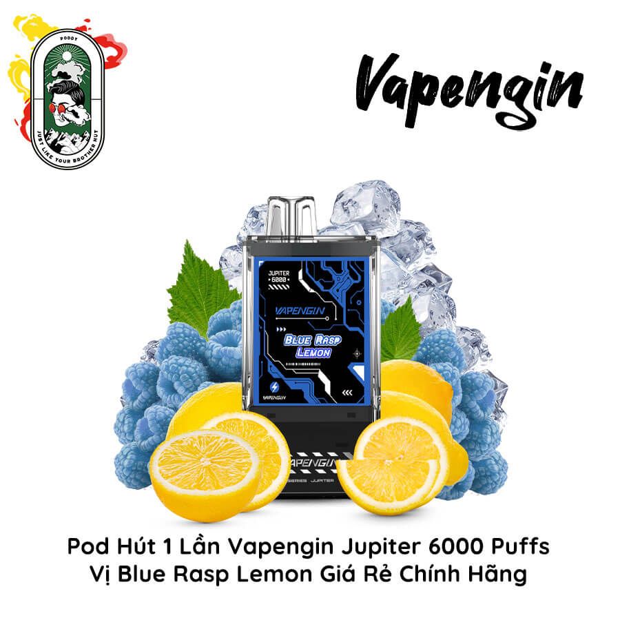  Pod Dùng 1 Lần 6000 hơi Vapengin Jupiter Việt Quất Mâm Xôi Chanh 50MG Chính Hãng 