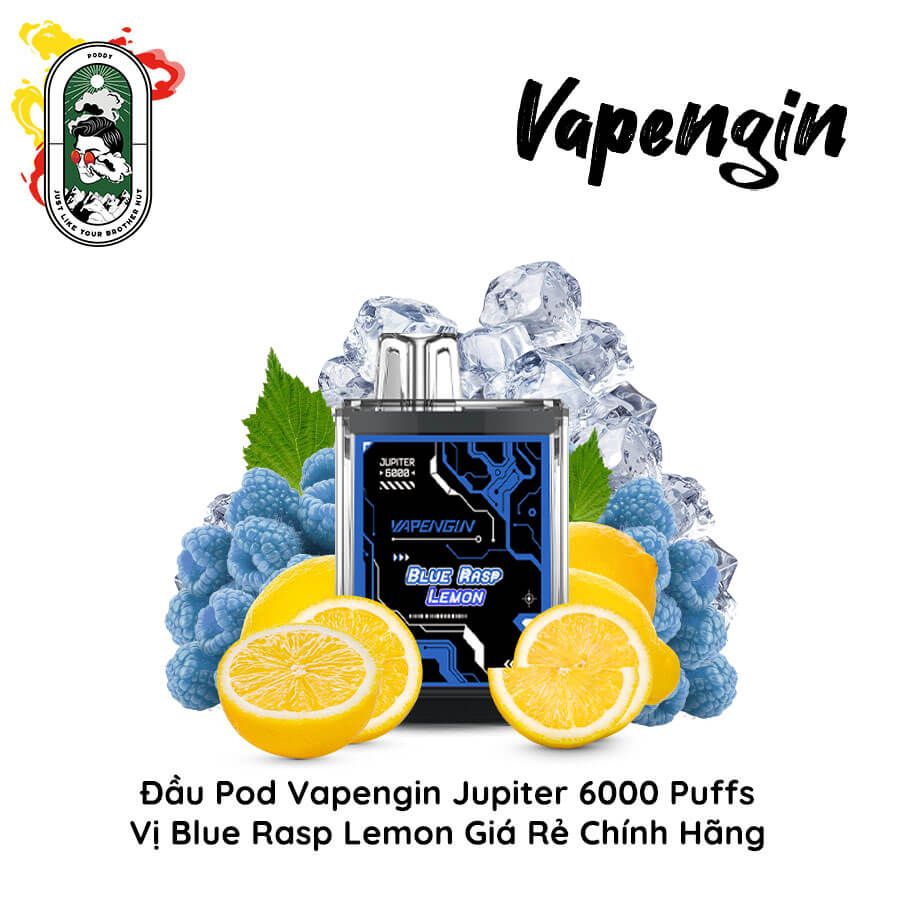  Đầu Pod Vapengin Jupiter 6000 hơi Mâm Xôi Chanh 50MG Chính Hãng 